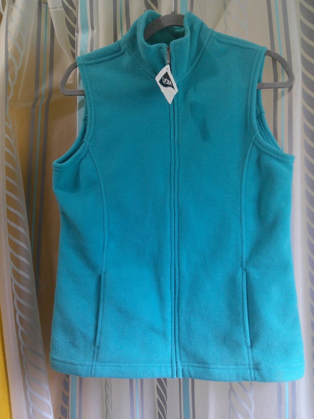 NWT L.L.BEAN Trail Model Polartec Fleece VEST Zip Front Shade Teal Blue Woman M